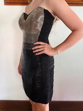 Jovani Size 4 Short Knee-Length Evening Homecoming Black Cruise $500 Prom